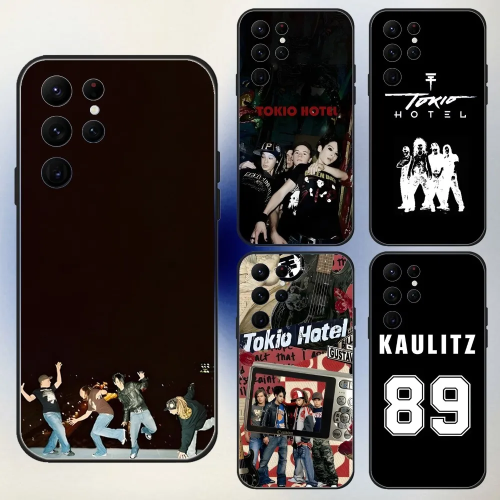 

T-Tokio Hotel Hot Band Phone Case For Samsung S24,23,22,30,21,10,9,Ultra,Plus,Lite,FE,5G Black Soft Case