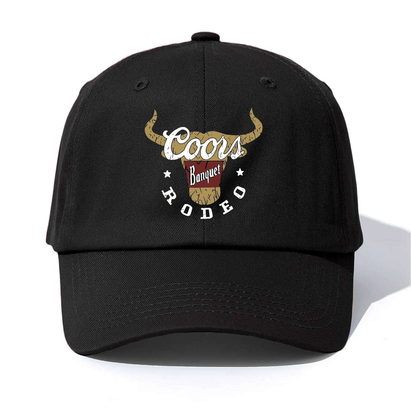 قطعة واحدة من قبعة بيسبول بطباعة روديو للبالغين، قبعة أبي كاجوال ناعمة قابلة للتعديل على الطراز القديم بسيطة، مثالية كهدية