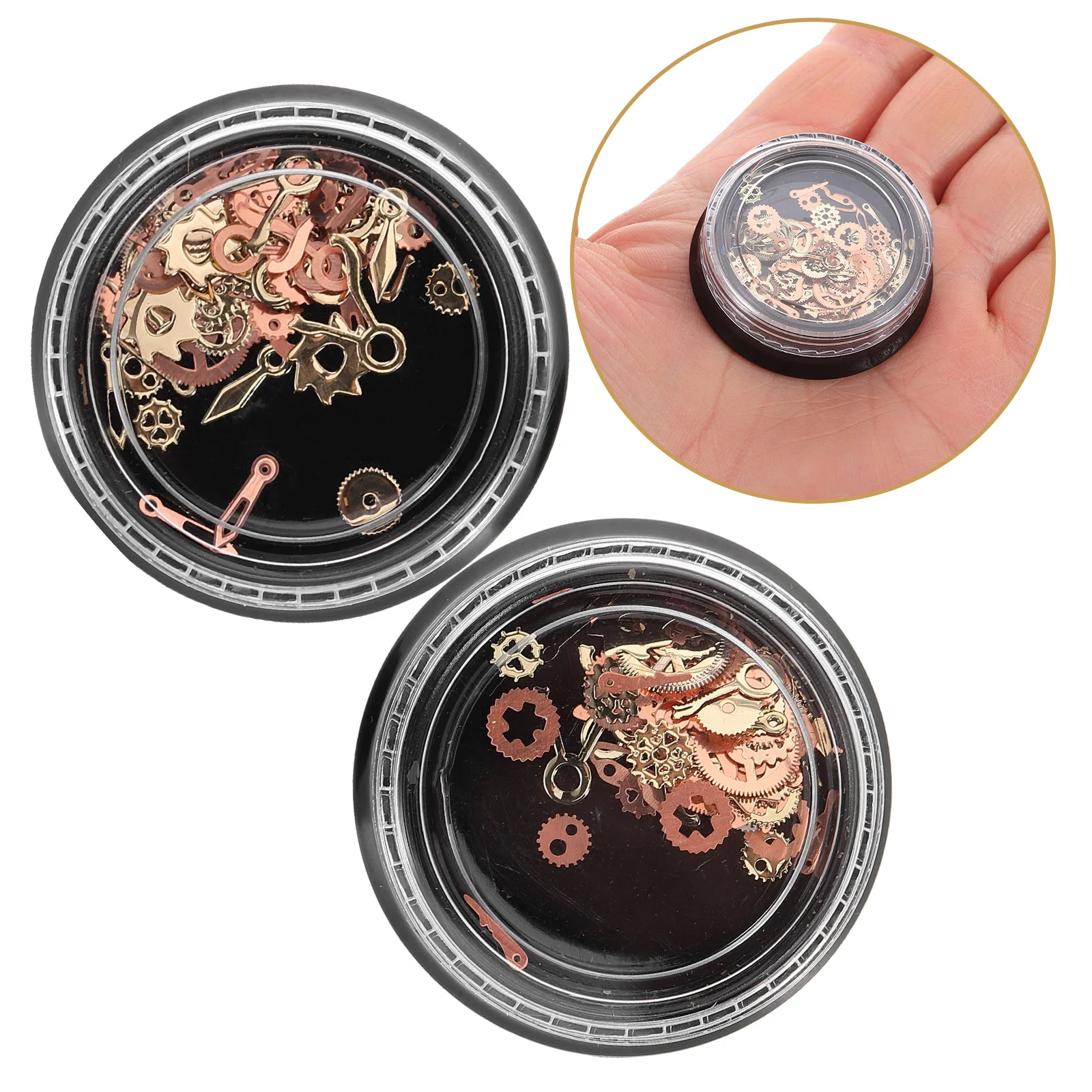 

2pcs Nail Art Accessories Steampunk Gears Punk Rivets Alloy Charms Decorative Studs Vintage Western Jewelry Nail Decor