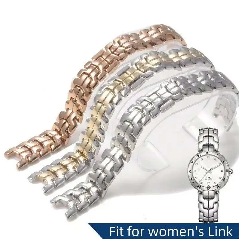 

Superior Sier Two-Tone Concaved Mouth 316L Stainless Steel Watchband 15X7.5Mm Solid Ks Bracelet Fit For TAG Heu K Watch