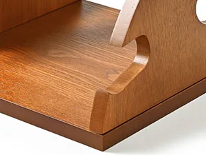 Oirlv Holz-Uhrenständer Mikrofaser-Ring-Armband-Aufbewahrungshalter Schmuck-Organizer-Ständer Beige/Grau für die Aufbewahrung zu Hause – Detail 10