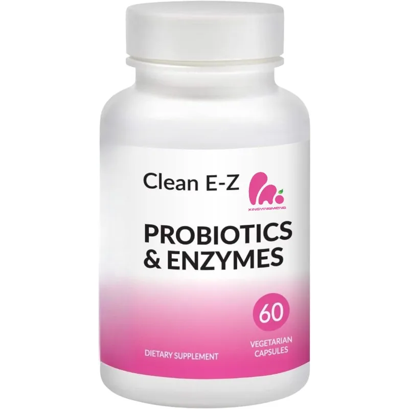 

Candida capsules - gut health balance and cleanliness, yeast cell wall digestion, probiotics and digestive enzymes, 60 capsules