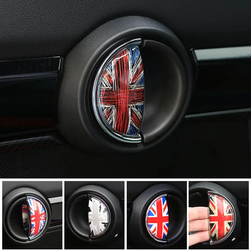 2Pcs Car Door Sticker 3D Crystal Epoxy Car Interior Pull Handle Stickers For MINI COOPER R56 R55 R60 R61 Countryman F55 F56 F60