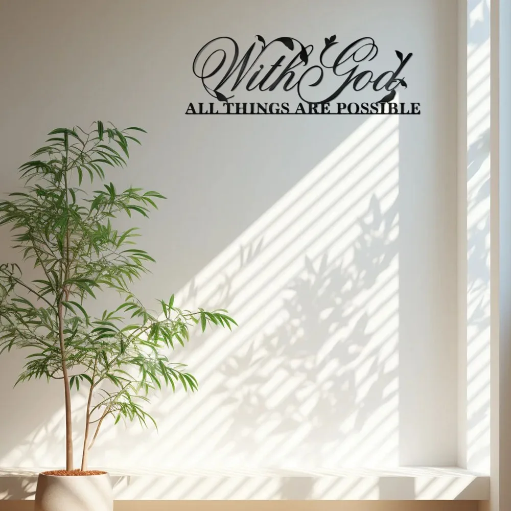 Brand Inspirational Metal Wall Art Bible Verse Home Decor Hanging Ornament Patio Yard Outdoor Room Decorations