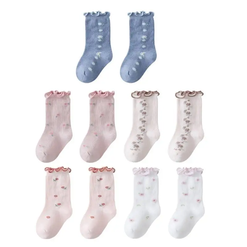 

U13F 5 Pairs Kids Socks Ankle Socks Spring Autumn Socks for Toddlers Infant Newborns Breathable Cotton Socks Thin Socks