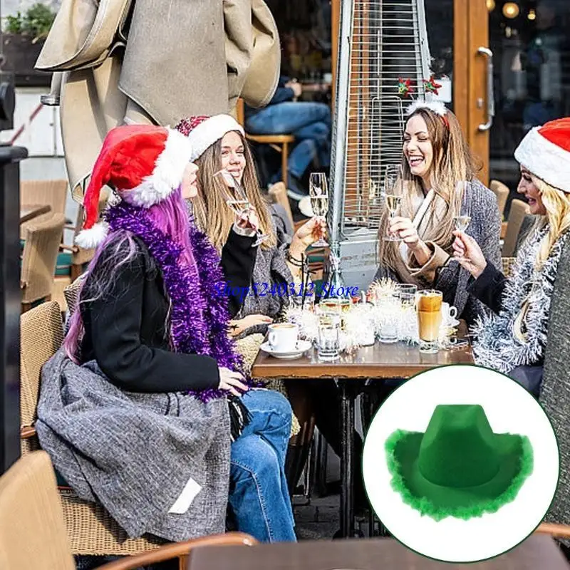 634C مجموعة قبعة شامروك الفاخرة للهالوين، قبعة مريحة للجنسين #2