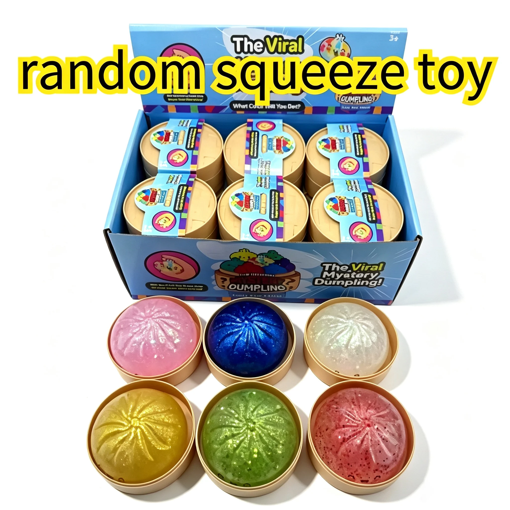 Blind box Colorful Simulated Dumpling Squishy Relaxing Relieve Anxiety Antistress Enhance Happiness Rebound Squeeze Reliever Toy