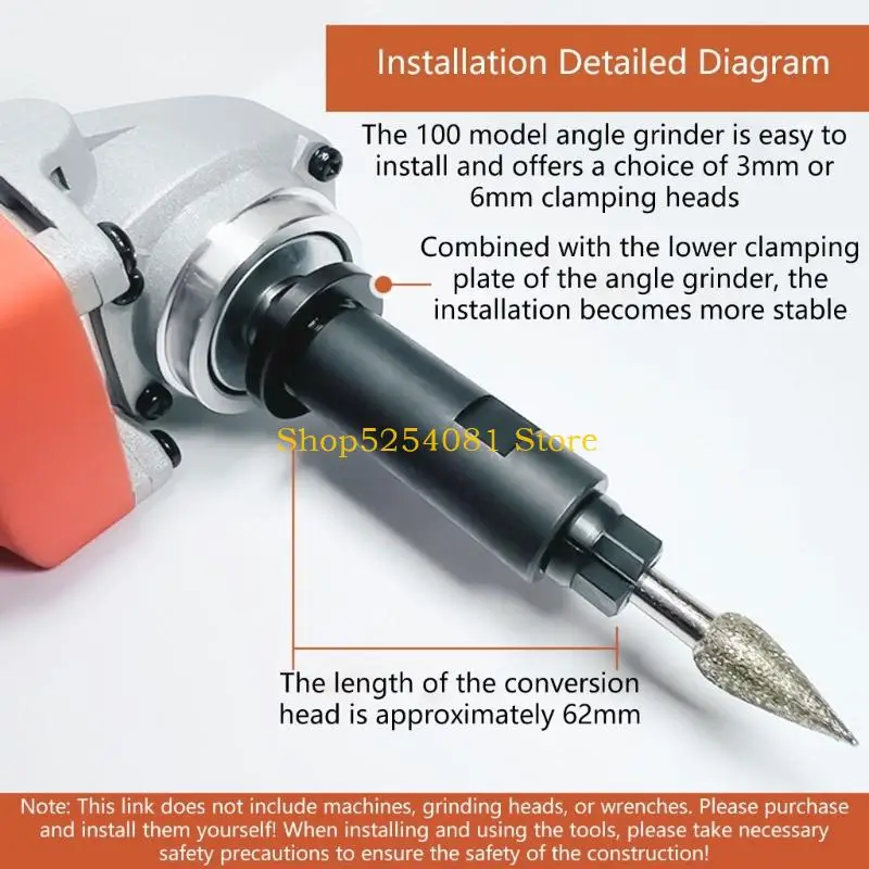 

AXYC Heavy Duty Angled Grinder Attachment Adapter Transfer Head Angled Grinder
