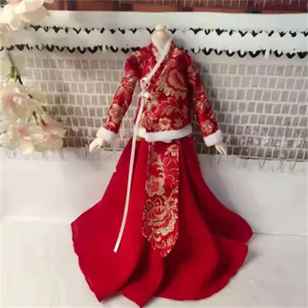 Lange Jurk 1/6 Vrouwelijke Traditie Hanfu Lange Jurk Chinese Oude Anime Kleding Pak Voor 12Inch Actie Figuur Speelgoed