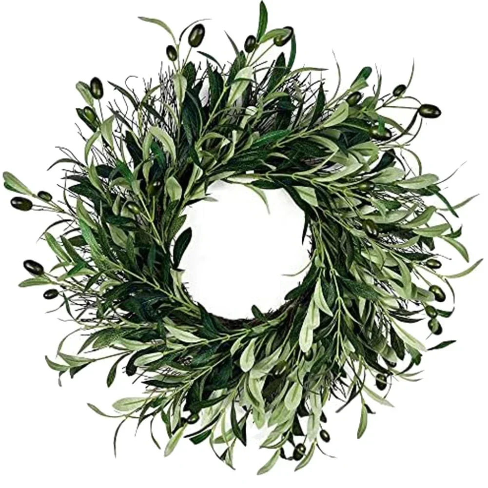 

35cm Artificial Eucalyptus Wreath Small Green Wreaths For Home Front Door Wall Window Spring Festival Farmhouse Decor