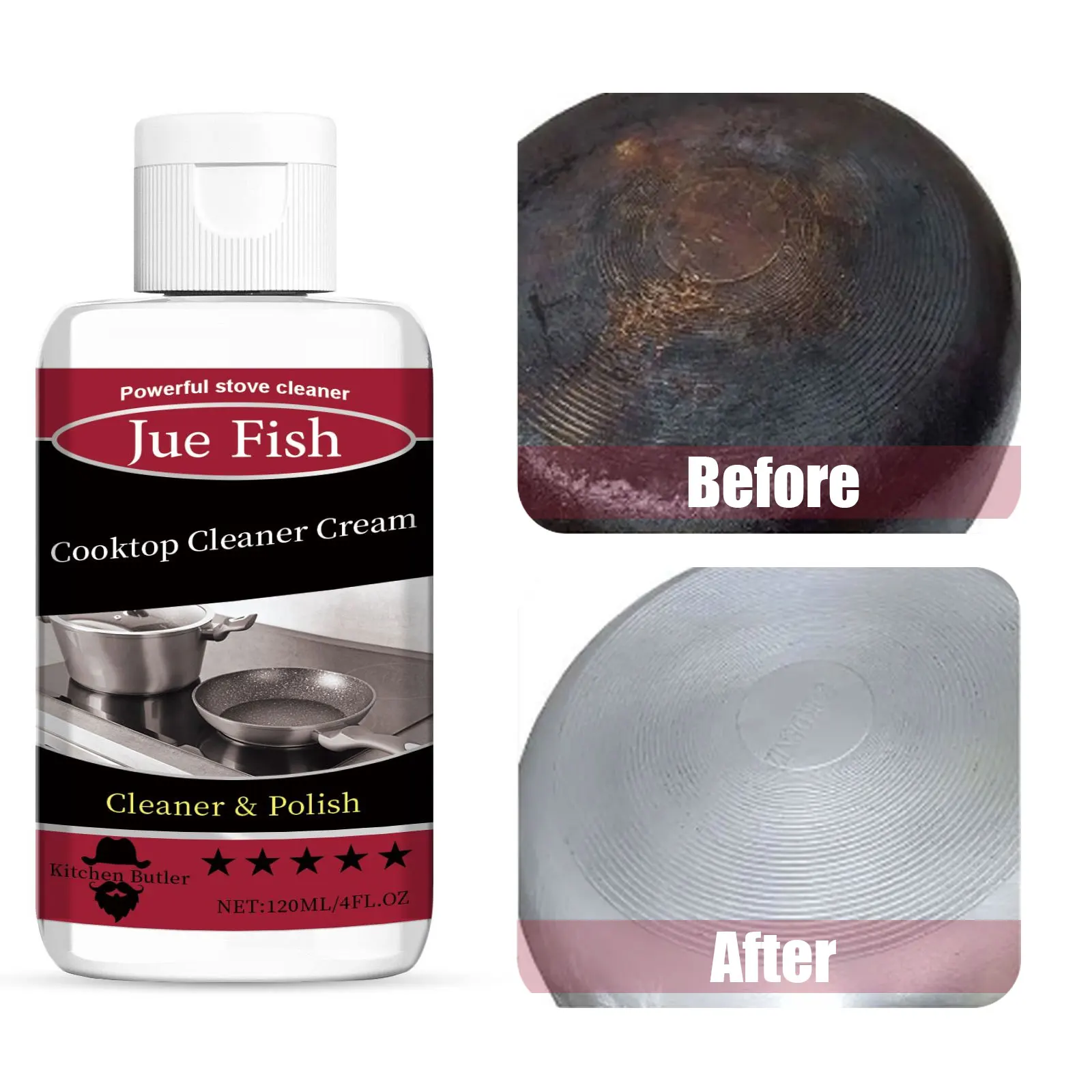 Pot Pan Cleaning Cream Pot Bottom Polishing Remove Black Scale Burn Marks Cleaner Kitchen Oil Cleaning Cookware Blackening Agent