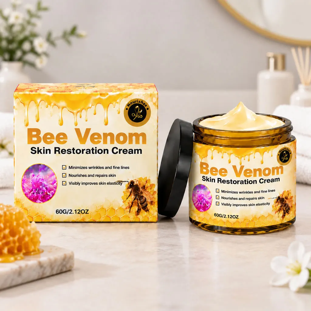 Bee Venom Skin Restoration Cream 60g, Facial Moisturizer, Minimize Fine Lines, Nourish Repair Skin, Improve Skin Elasticity Face