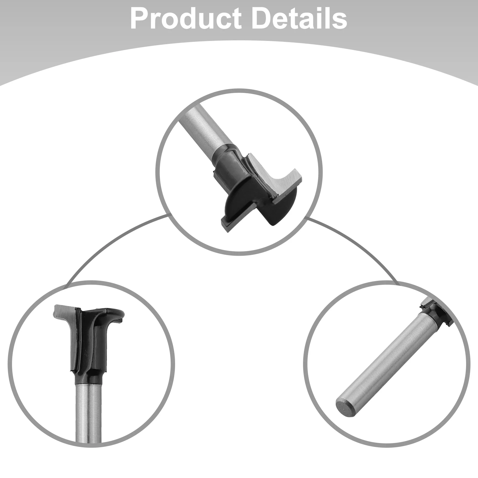 1/4 Inch Round Shank Cutter Router Bit Milling Cutter Double-edged Design For Wood Woodworking Accessories