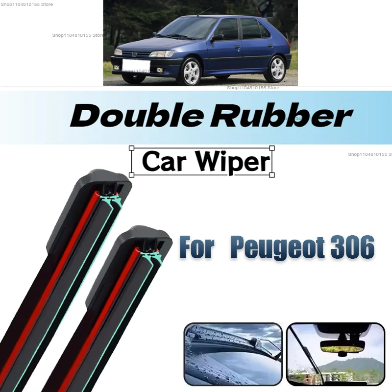 

Front Wipers For Peugeot 306 1999-2003 Wiper Blade Rubber 20"+22" Car Windshield Windscreen Accessories 1999 2000 2001 2002 2003