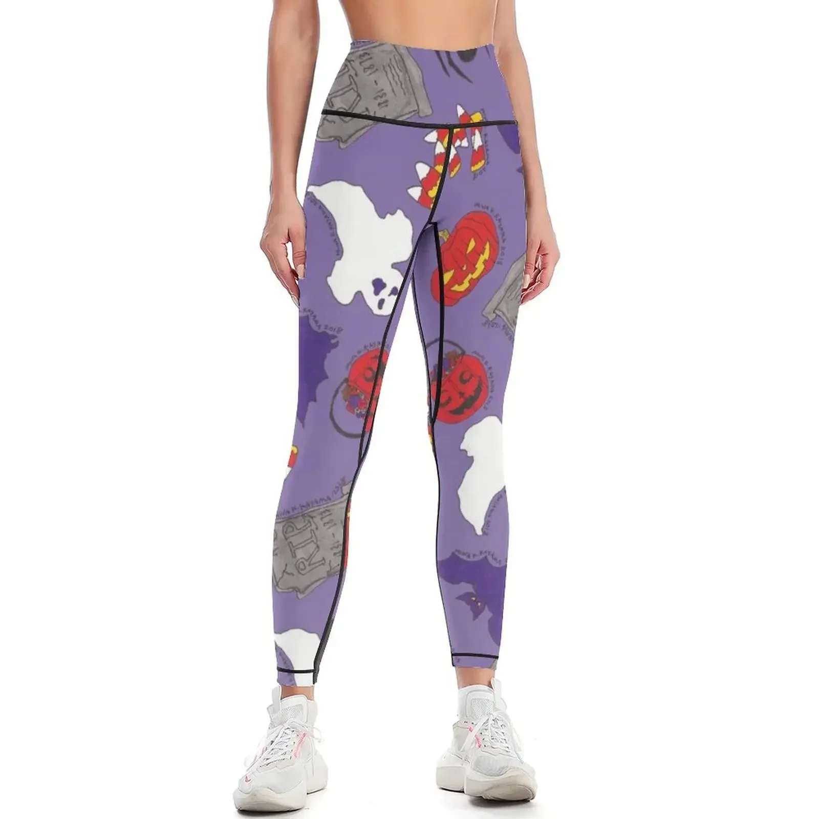 

Halloween Mix in Purple Leggings exercise clothing for jogging pants Women's sports sports for Womens Leggings
