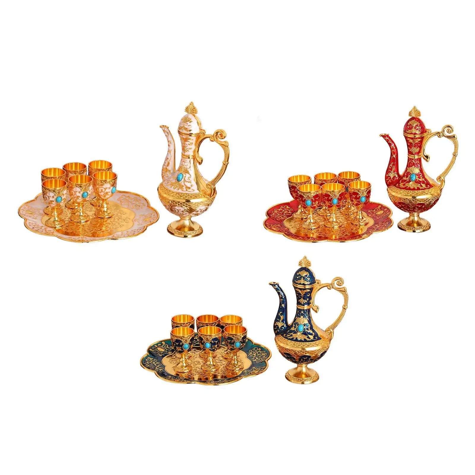 Turkish Coffee Pot Set Water Serving Set for Home Living Room Dining Table