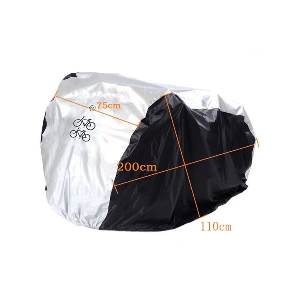 

Waterproof Bike Cover Double 2 Cycle Scooter Rain and Resistant UV Protection for Bikes(Silver and Black, , )