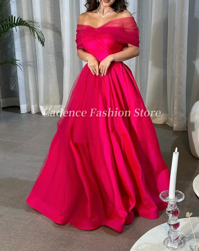 فساتين مخصصة رائعة بدون حمالات باللون الأحمر الوردي على شكل حرف A فساتين حفلة موسيقية في دبي فساتين سهرة عربية فساتين مأدبة رسمية
