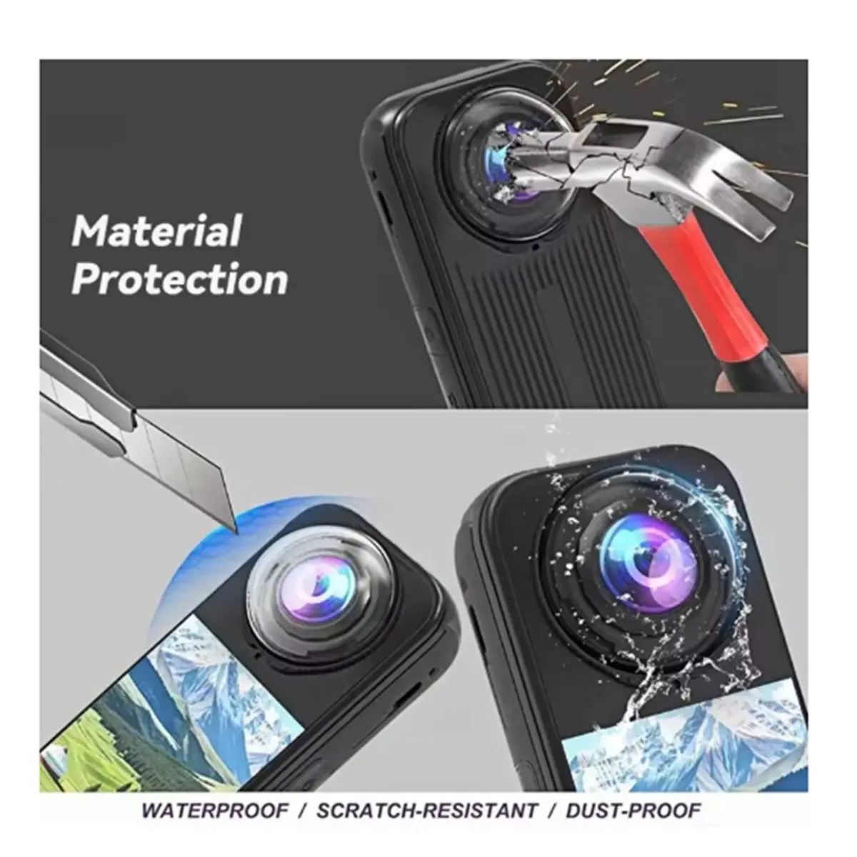 Lens Protective Mirror for X4 Air Anti-Scratch Lens Cap Protector Cover Protective Sports Camera Accessories