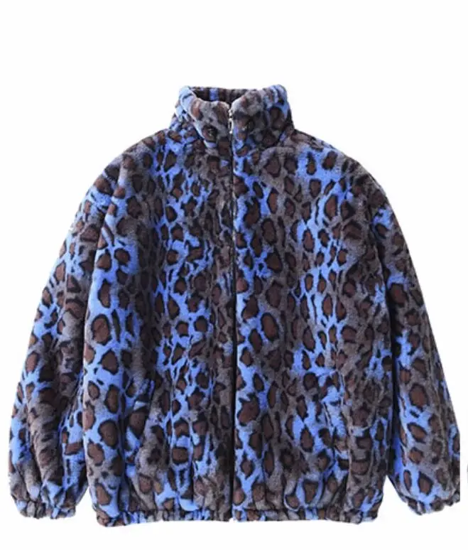 Winter 2023 Korean version loose warm lamb hair plus size short coat female leopard fur plush coat