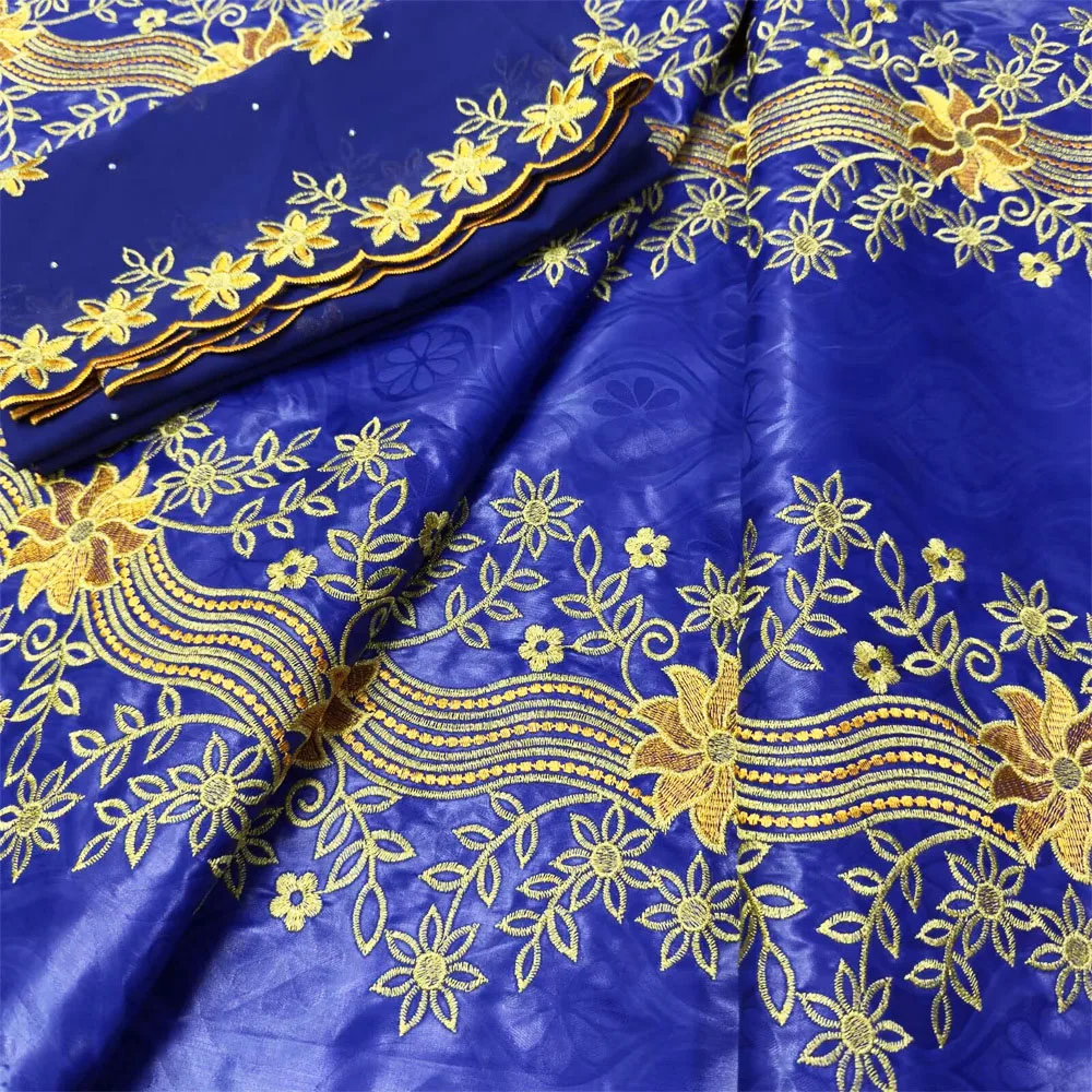 

Heavy Cotton 5+2 Yards Jacquard Dress Fabric Bazin Riche Brode Bassin Fabric Embroidery African Men or Women Cloth BL618