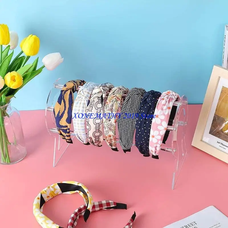 F42F Acrylic Headband Holder Detachable Clear Stand for Teen Girls and Women Gifts