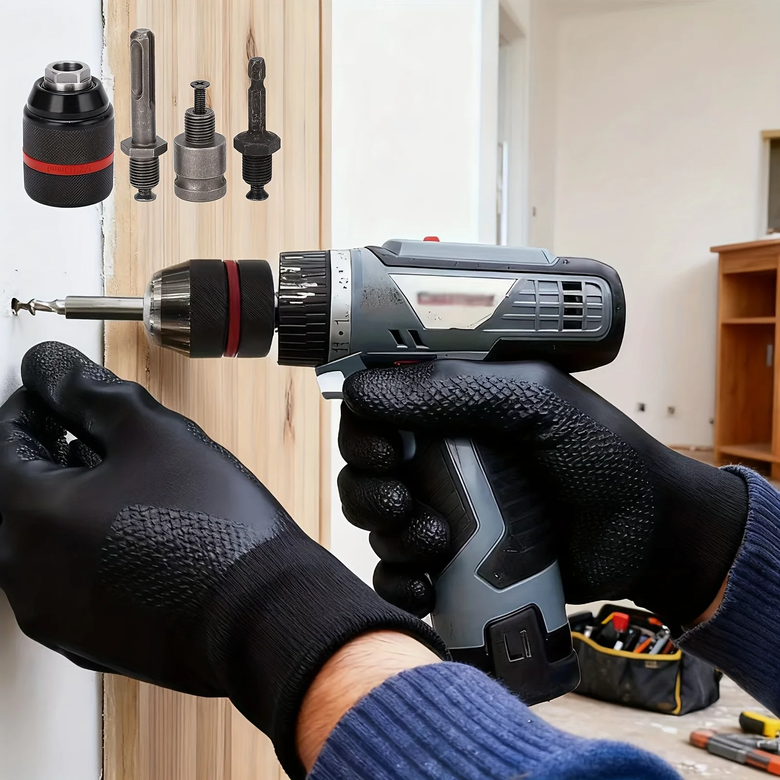 ظرف مثقاب بدون مفتاح لميلووكي، 1/2-20UNF Mount 1.5-13 مم ظرف مثقاب ذاتي الشد لأغراض متعددة #1