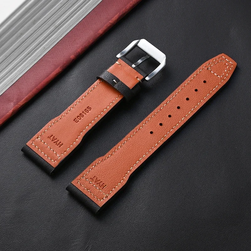 Ремешок из натуральной кожи 2025 для пилота Little Prince Mark для мужчин и женщин из воловьей кожи с складной пряжкой, ремешок для часов, браслет, ремень 20 мм, 21 мм, 22 мм
