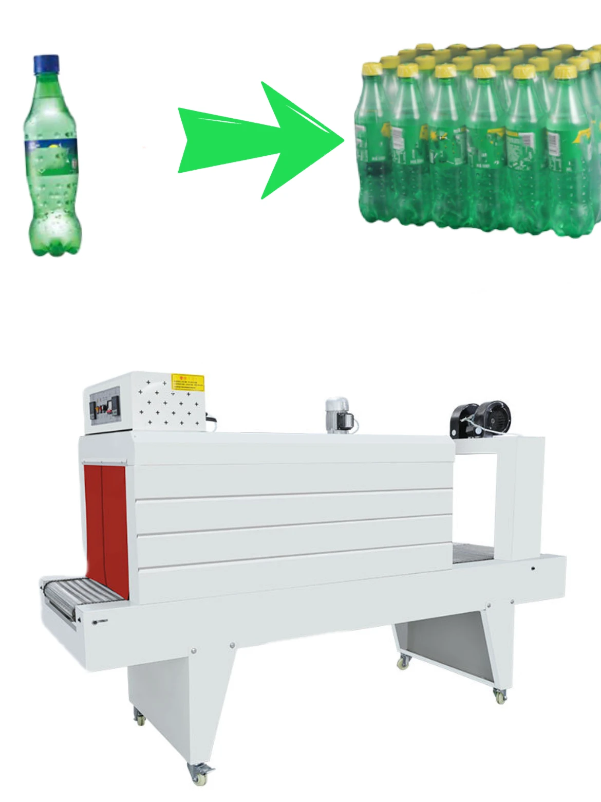 BS-6040A PE Film Industrial Production Line Automatic High Quality Type PE Film Shrink Wrapping Machine for Packing Line