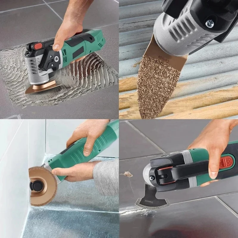 AC62-2Pc Oscillating Multitool Triangle Carbide Rasp Saw Blade Grind Blade Water Droplet Shaped Grinding Disc Trimming Blade