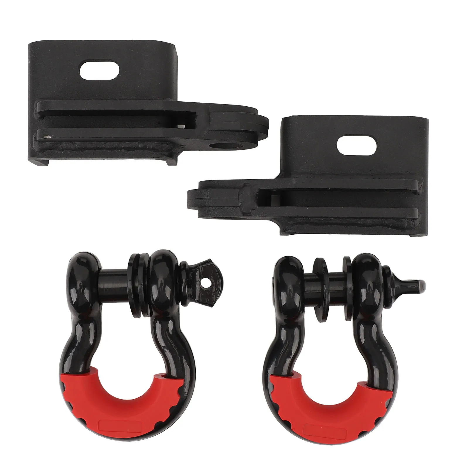 

Комплект из 2 кронштейнов для переднего буксировочного крюка с D-образным кольцом 3/4 дюйма, сталь, прочность на разрыв 57000 фунтов, для Toyota Tacoma 2009-2023