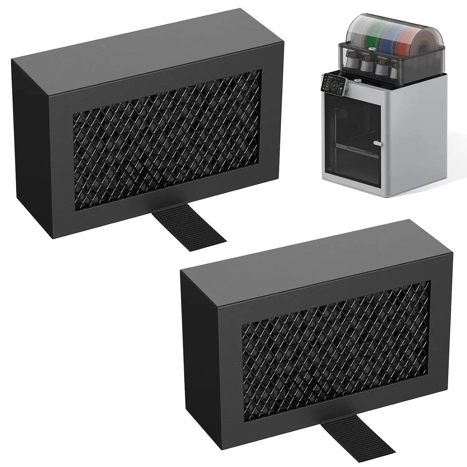 

FoBamboo Lab X1/P1 Series 3D Printer Replacement Activated Carbon Air Filter: Removes VOCs, PM2.5, and Odorsor