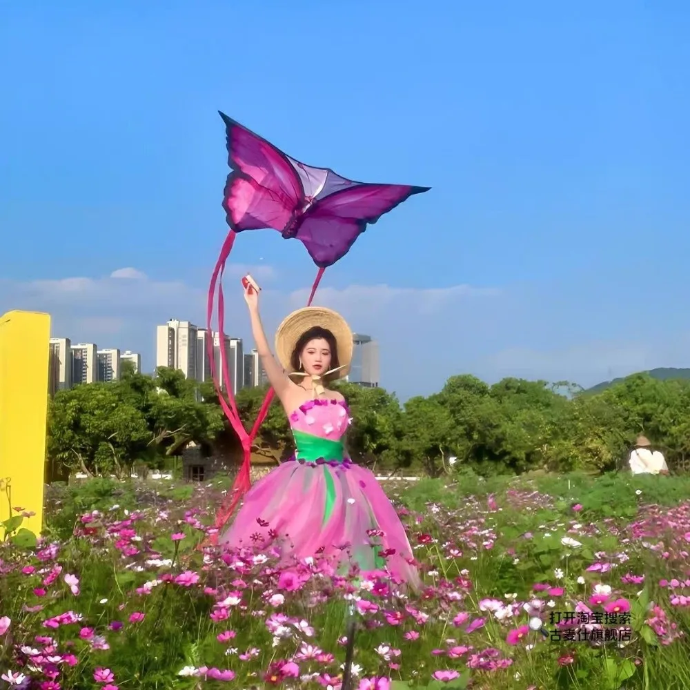 pipa-borboleta-de-alta-qualidade-facil-de-voar-colorida-com-luzes-desempenho-em-vento-leve-pipa-weifang-duravel-pipa-de-desenho-animado-para-atividades