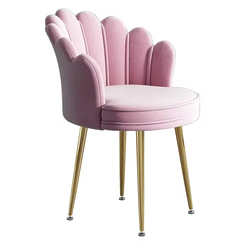 Nordic Female Anchor Chair Rotatable Home Office Chair Lovely Pink Bedroom Desk Chair with Adjustable Lift Stylish Furniture