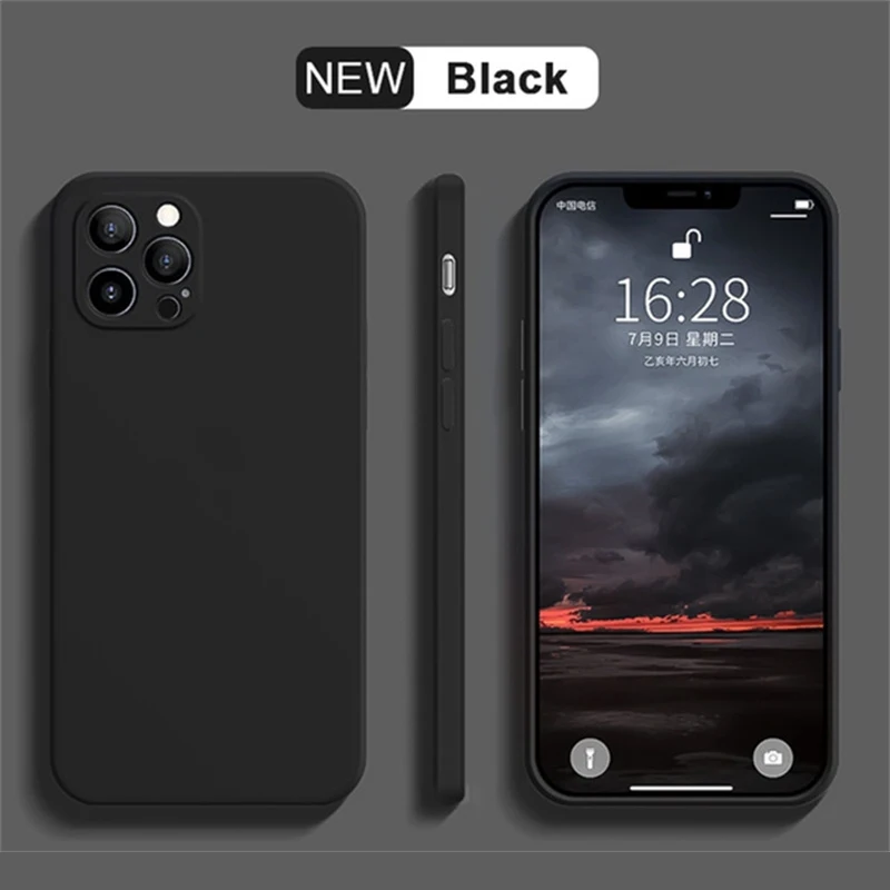 Luxe Vloeibare Siliconen Schokbestendige Case voor iPhone 17 11 12 13 14 15 Pro Max 7 8 15 Plus X XS XR Max Mini Back Soft Cover Funda