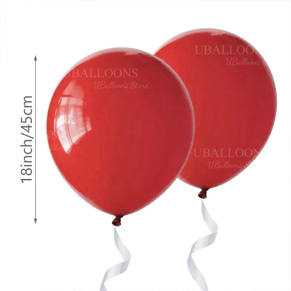 18inch Bright Red Balloons 2/5/10pcs Latex Crystal Wine Red Burgundy Garnet Balloons for Birthday Wedding Christmas Party Decor - view 2