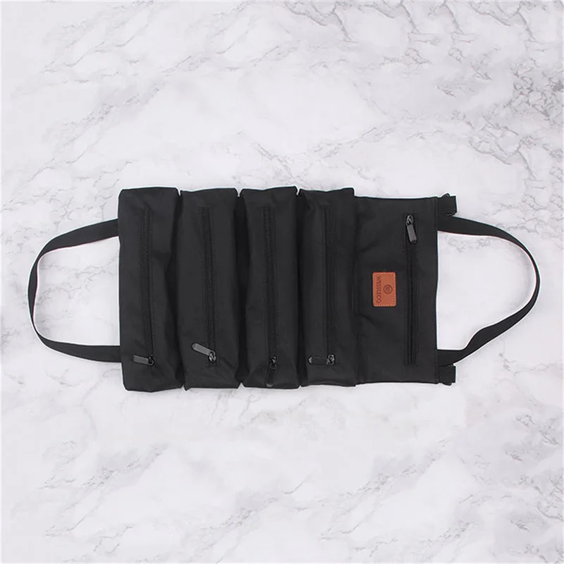 Roll Up Tool Bag Multi-Purpose Tool Pouch Wrench Organizer Small Shoulder Tool Bag Hanging Zipper Carrier Tote