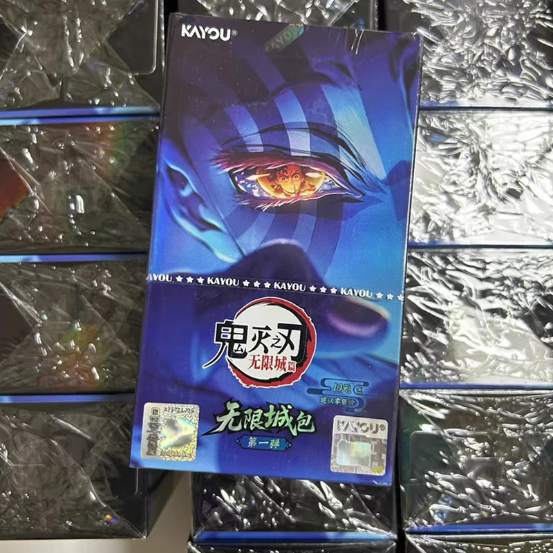 Kayou - Caja Sorpresa Original de Demon Slayer: La Leyenda de Kimetsu no Yaiba, Edición Castillo Infinito, Tarjetas Coleccionables de Tanjirou, Nezuko y Kanroji, Regalos y Juguetes de Anime