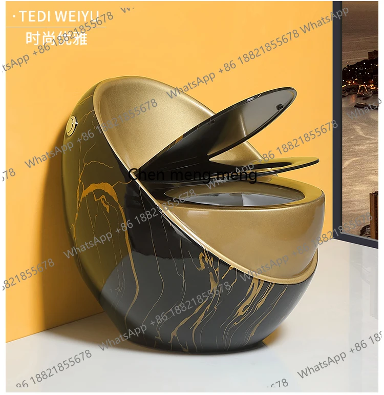 Stone pattern toilet ceramic creative personality colored egg toilet water saving large diameter ceramic