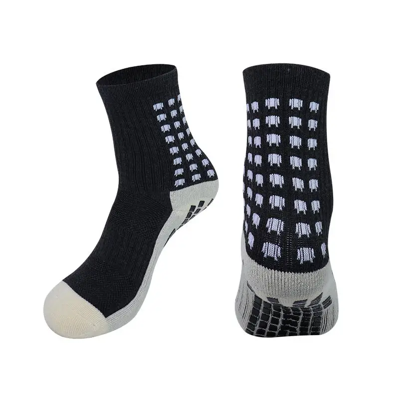 Cotton Sports Socks Adults Women New Football Men Socks Non-Slip Silicone Towel Bottom Soccer Basketball Anti Slip Grip Socks