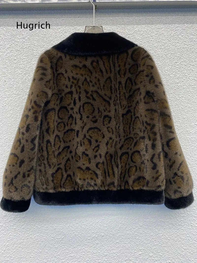 Haining Faux Leather Fur Integrated New Design Fashion Temperament Runway Trendy Winter Thickened Womens Coat Outerwear Fashio