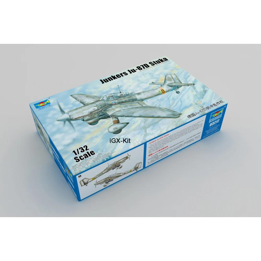 Trumpeter 03217 Масштабная модель 1:32 JU87 JU-87 JU87D Ju-87D Stuka (штурмовик) — пластиковый конструктор для сборки самолета, набор для хобби