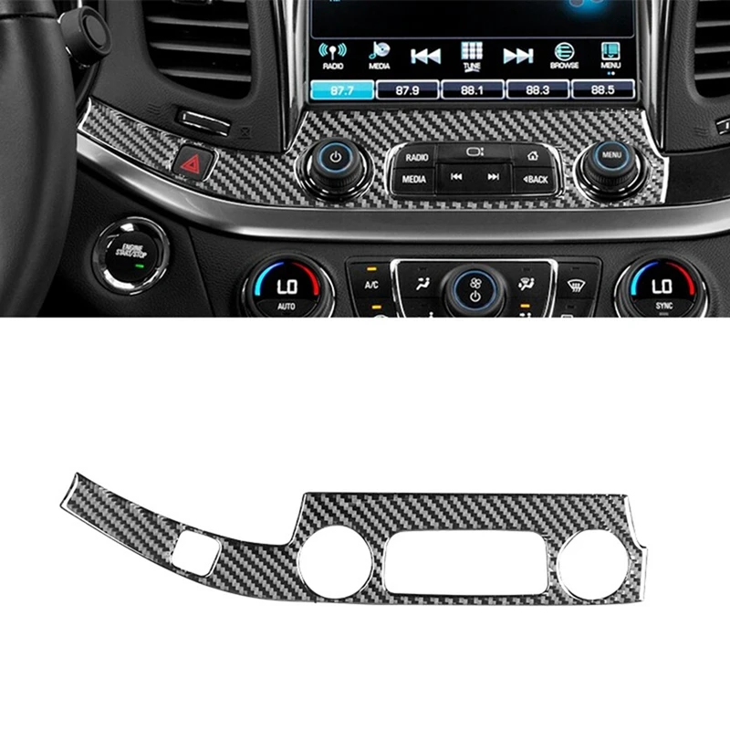 For Chevy Impala 2014-2020 Soft Carbon Fiber Center Control Button Cover Frame Panel Trim Sticker Replacement Parts