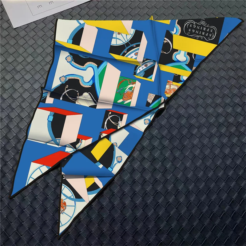Seide Schal Frauen Regenwald Tiere Dreieck Schals Kopf Echarpes Seide Foulards Femme Wraps Strand Schals Bandana Dame Hijabs – Detail 29