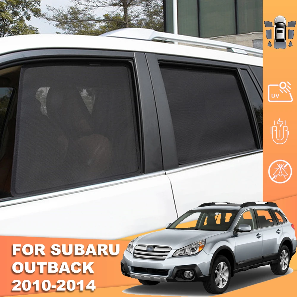 

For Subaru Outback BR 2009-2014 Magnetic Car SunShade Shield Front Windshield Curtain Rear Side Baby Window Sun shade Visor