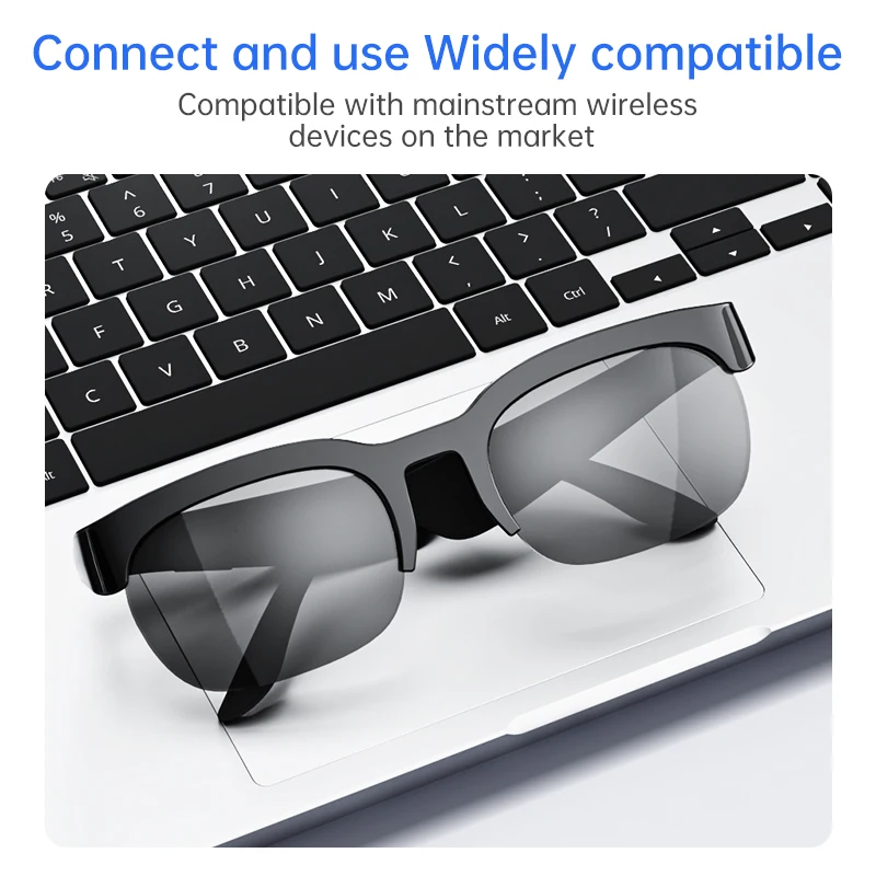 Lenovo Smart Glasses Remote Control Touch with Photo Camera Recording Translator Voice Assistant Music Bluetooth Sunglasses view 5