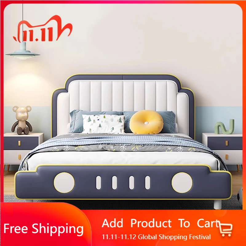 

Детская односпальная кровать для спальни, современные изголовья, дизайн замка, деревянная массажная кровать, спальная платформа Cama Solteiro, мебель для дома