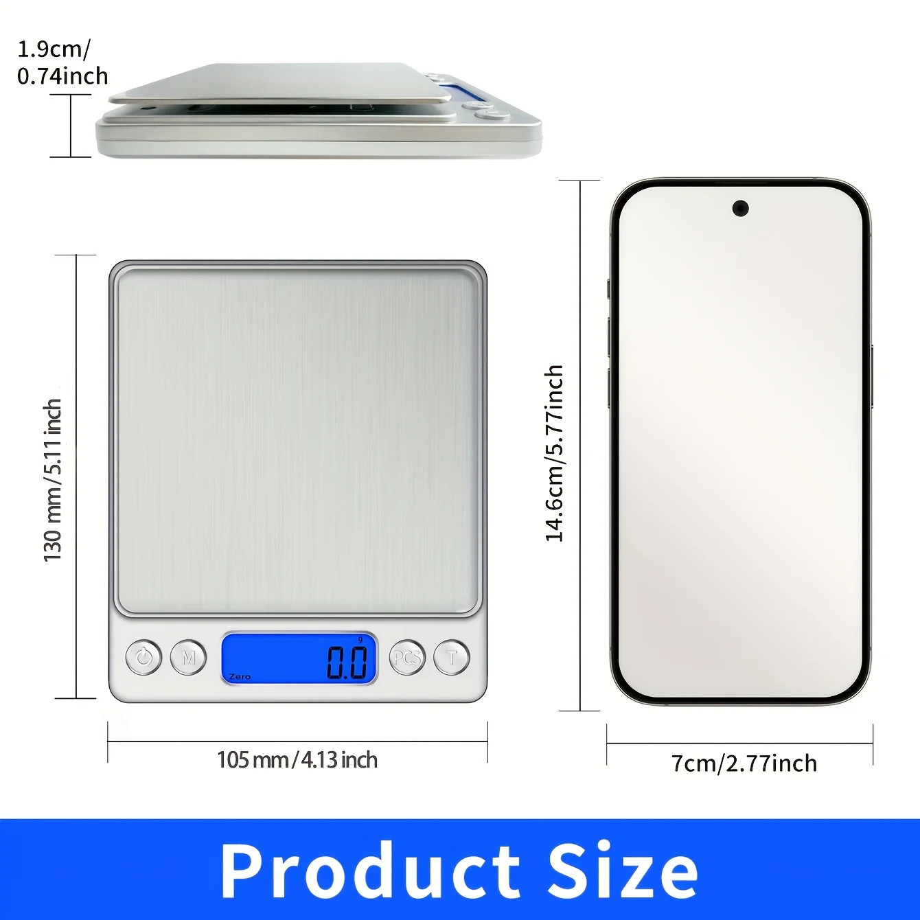 0.1g High Accuracy Digital Postal Scale Portable Compact Jewelry Counting Scale Multifunctional Weigh Scale Office Business Holi