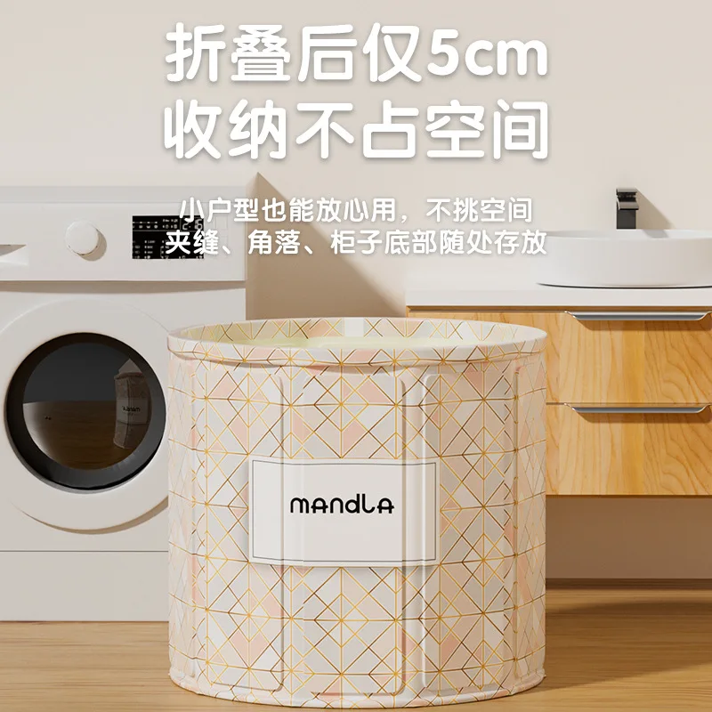 

No installation, foldable quick-opening wooden bathtub, thickened insulated, adult/children home