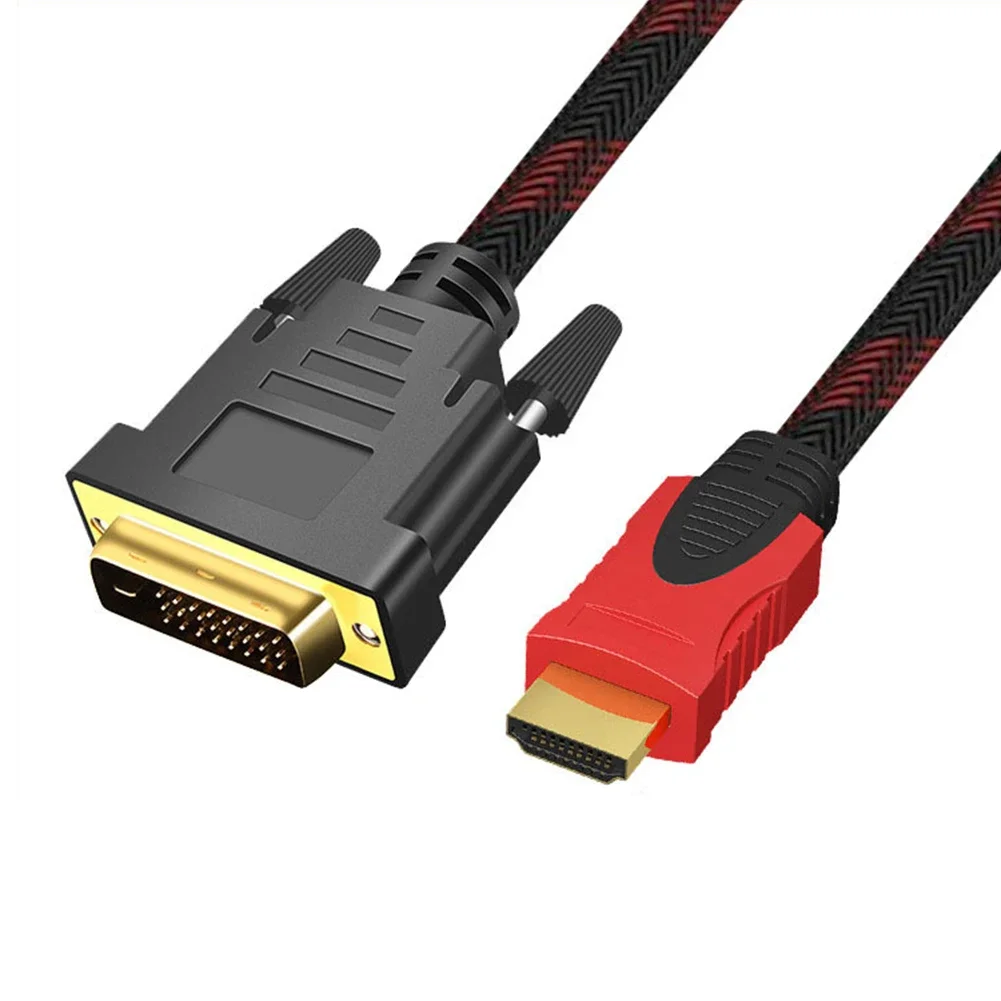 1 buah kompatibel dengan kabel konversi adaptor DVI untuk Video definisi tinggi 1080P HD kabel konektor konverter komputer